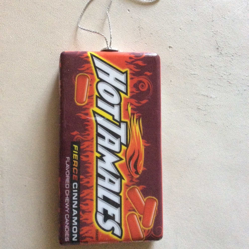 Hot Tamales Cinnamon Candy Faux Food Christmas Ornament 4"